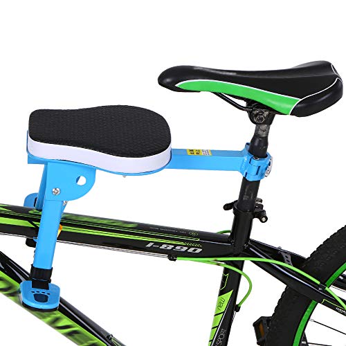 Lixada Asiento Delantero para Bicicleta para Niños Asiento para Niños Asiento de Seguridad para Niños Asiento Delantero Cojín para Silla con Pasamanos Versátil para Bicicleta de Montaña