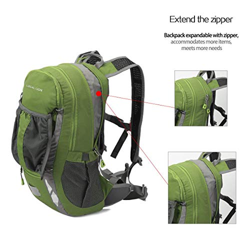 Local Lion Mochila 20L de Ciclismo Montaña Senderismo Macutos Trekking Camping al Aire Libre Nylon con Cubierta de Lluvia para Hombres y Mujeres