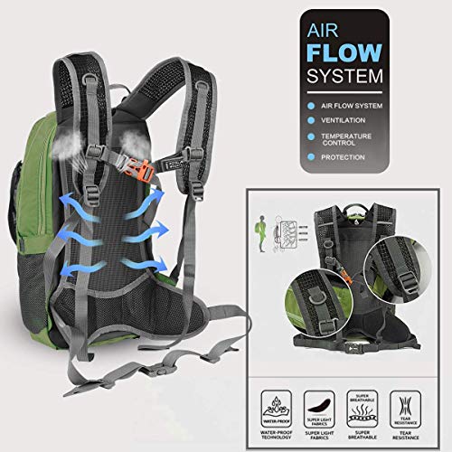 Local Lion Mochila 20L de Ciclismo Montaña Senderismo Macutos Trekking Camping al Aire Libre Nylon con Cubierta de Lluvia para Hombres y Mujeres