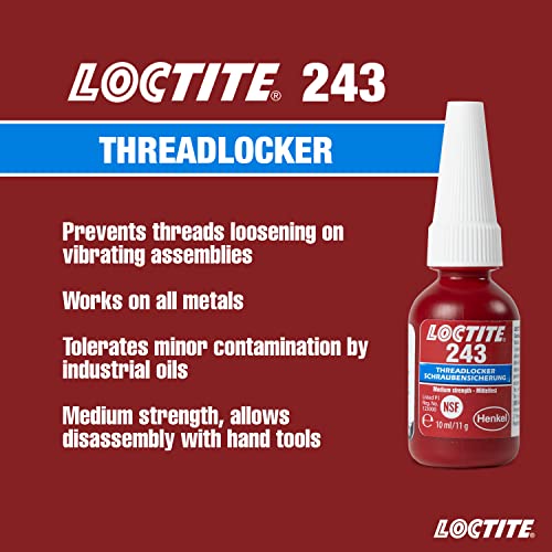 Loctite de tornillos media, 243, 10 ml