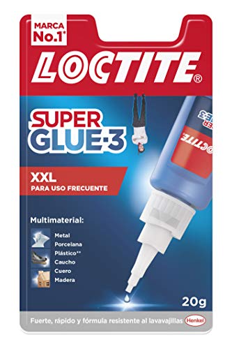 Loctite Super Glue-3 XXL, pegamento universal triple resistencia, adhesivo para uso intensivo, pegamento instantáneo, transparente y extrafuerte, 1x20 g