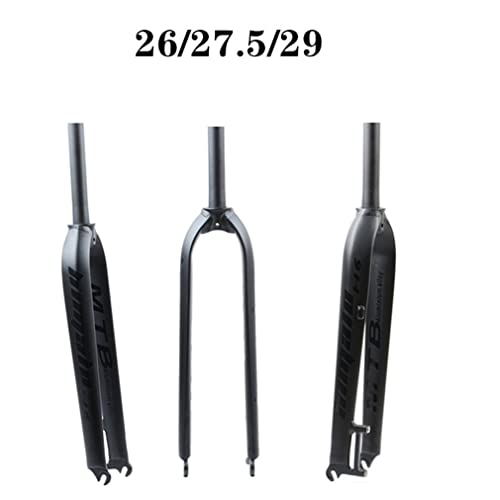 LSRRYD MTB Horquilla Rígida 26/27.5/29 Pulgadas Horquilla De Bicicleta Ultraligera AleacióN Aluminio 1-1/8 Tubo Recto Freno De Disco Bicicleta De Montaña Horquillas QR 9mm 800G (Size : 27.5'')