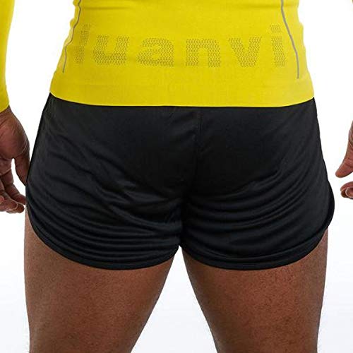 Luanvi Gama Pantalones Cortos de Atletismo, Hombre, Negro, L