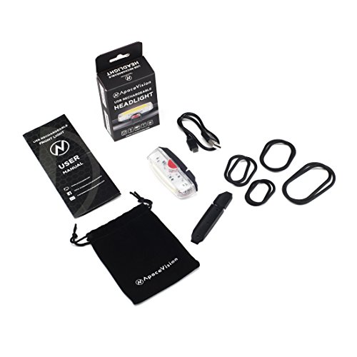 Luz de Bicicleta Delantera Recargable USB Apace Illuma ZT3000 Potente LED faro Delantero Bici Lúmenes de Alta Potencia Muy Brillantes para Seguridad de Ciclismo Óptima hasta 12 Horas