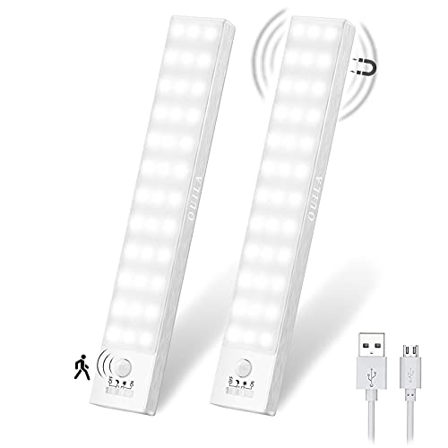 Luz Led Armario con Sensor Movimiento 120 LEDs 4 Modos, Luces para Armarios  Sin cable pilas USB Recargable, LED lámpara Cocina Bajo Mueble con Tira  Magnética, para Armario, Cocina,Escalera, Pasillo : 