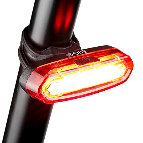 Luz Trasera para Bicicleta Recargable USB, Super Brillante Rojo Luz LED Bici de 120 Lúmenes, Impermeable, 240 ° Faro Trasero Bici para Máxima Seguridad de Ciclismo