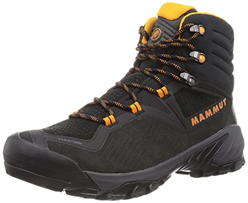 MAMMUT Bota SAPUEN High GTX, Botas de Senderismo Hombre, Black/Dark Radiant, 45 1/3 EU