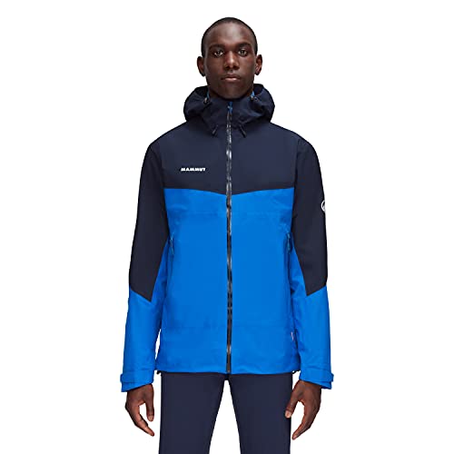 Mammut Sudadera con Capucha Convey Tour Chaqueta Hardshell, poliéster, Material Principal – Membrana: 100% politetrafluoroetileno, Azul Marino, Medium para Hombre