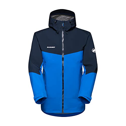 Mammut Sudadera con Capucha Convey Tour Chaqueta Hardshell, poliéster, Material Principal – Membrana: 100% politetrafluoroetileno, Azul Marino, Medium para Hombre