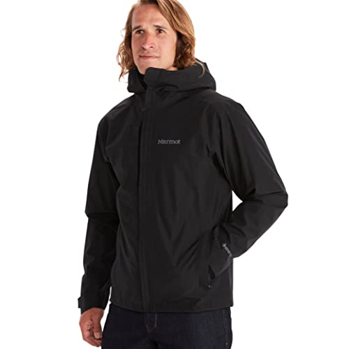 Marmot Minimalist Jacket Chubasquero Rígido, Chaqueta Impermeable, A Prueba De Viento, Impermeable, Transpirable, Hombre, Black, M