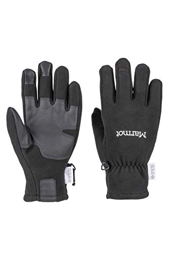 Marmot Wm's Infinium Windstop Glove Guantes Vellón, Cálidos, A Prueba De Viento, Repelente Al Agua, para Exteriores, Ciclismo, Correr, Mujer, Black, L