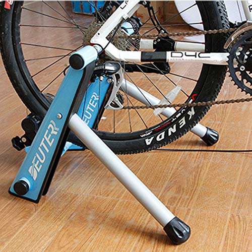 Massage-AED Bicicleta Magnética Turbo Trainer Home Trainer Plegable Ajustable Indoor Mountain & Road Bicycles Fixed Gear Trainer para Ejercicio Fitness