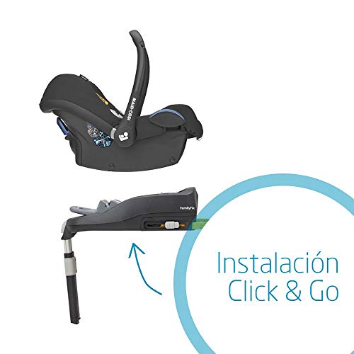 Maxi-Cosi CabrioFix Silla coche bebé, silla de auto infantil reclinable y de alta seguridad, portabebé 0 - 12 meses, 0 - 13 kg, Essential Black, negro