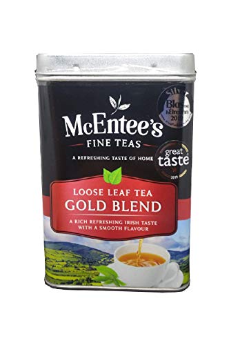 McEntee's Irish Loose Leaf Gold Blend Tea - 500g Tin - Expertly blended in Ireland to give that perfect cup of tea. A premium blend of Assam and Kenyan tea delivering that taste of home.