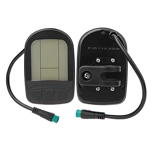 Medidor de potencia de bicicleta, medidor de pantalla LCD eléctrico de plástico KT-LCD5 con conector impermeable para modificación de bicicletas