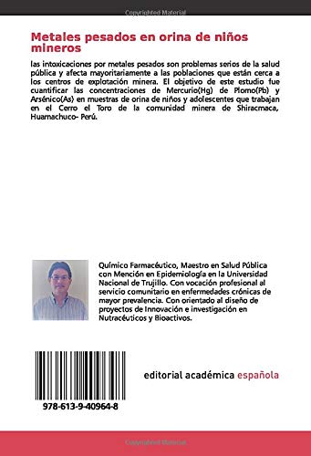 Metales pesados en orina de niños mineros: Cuantificación de Mercurio(Hg), Plomo(Pb) y Arsénico(As)