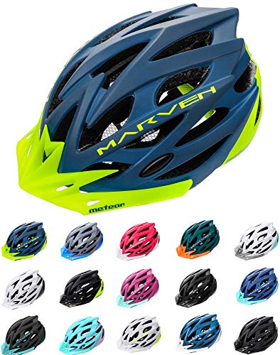 meteor Casco Bicicleta - Helmet Ciclismo para Jóvenes y Adulto Bicicleta Patineta Skate Patines Monopatines - Bici Accesorios - El diseño Ligero - Muchos Patrones - Marven