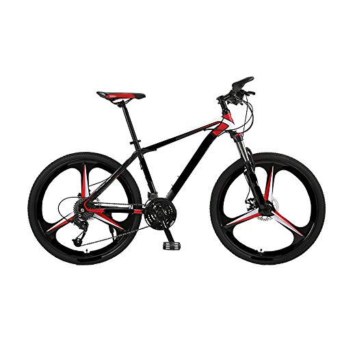 MH-LAMP Bicicleta de Montaña, MTB Frame Acero, la Suspensión de la Horquilla se Puede Bloquear, Bicicleta de Montaña Guardabarros, Doble Freno Disco, Unisex Adulto,24 Inch