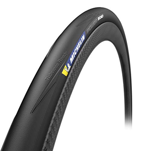 Michelin Pneu 700x28 Tubeless, Cubierta Power Road, Negro, 700X28C