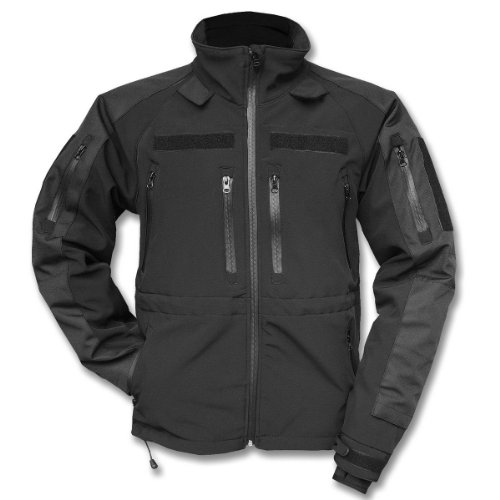 Mil-Tec Soft Shell Chaqueta Negro tamaño 3XL