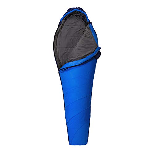 Millet - Baikal 750 REG - Saco de Dormir para Adulto con Funda de Compresión - Sintético - Equipamiento para Actividades al Aire Libre - 2 Estaciones (Confort 10 °C) - Largo: 210 cm - Azul