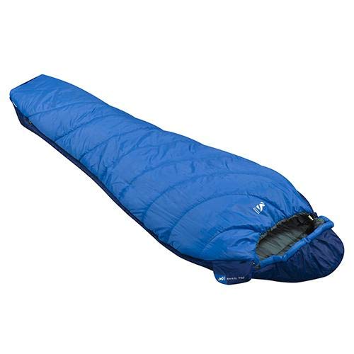 Millet - Baikal 750 REG - Saco de Dormir para Adulto con Funda de Compresión - Sintético - Equipamiento para Actividades al Aire Libre - 2 Estaciones (Confort 10 °C) - Largo: 210 cm - Azul