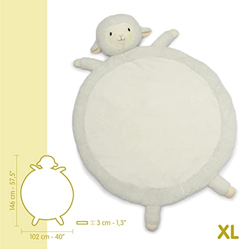 MIMATS- Alfombra Bebé Acolchada- Manta Juegos Bebé- Suelo Bebés Acolchado-Tapete Suave para Gatear y Siesta-Alfombrilla Infantil Peluche-Regalo Nacimiento- Baby Shower niño niña- Talla XL.