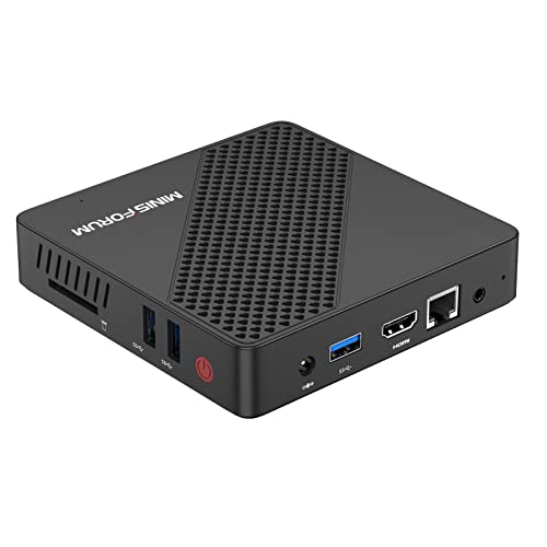 Mini PC Intel Celeron N4020 (hasta 2.8GHz), DDR4 4GB / 64GB eMMC, Windows 10 Pro, Intel UHD Graphics 600, Mini computadora sin Ventilador 4k @ 60Hz HDMI y VGA, USB3.0, 2.4/5.8G Wi-Fi, BT4.2