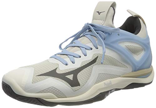 Mizuno Duel Sonic, Handball Shoe Mujer, Snowwht/Dshadow/Afalls, 42 EU