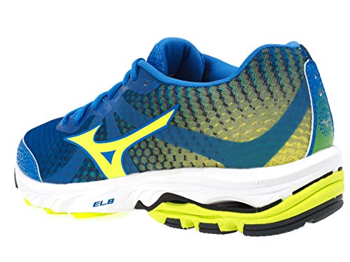 Mizuno Scarpa Running Sneaker Uomo Wave Elevation Azzurro Giallo