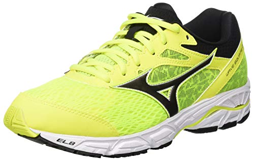 Mizuno Wave Equate 2, Zapatillas de Running Hombre, Amarillo (Safetyyellow/Black/Fierycoral 10), 45 EU