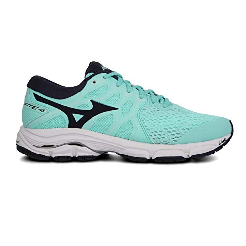 Mizuno Wave EQUATE 4 (W), Zapatillas Deportivas Mujer, Ice Green/NavyBlazr/Silver, 40 EU