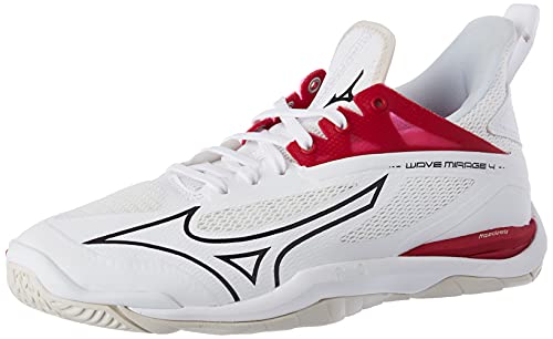 Mizuno Wave Mirage 4 (W), Zapatillas Deportivas Mujer, White/Black/PersianRed, 41 EU