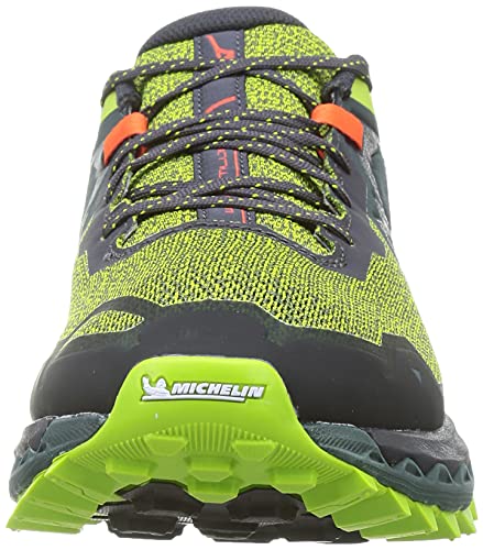 Mizuno Wave Mujin 8, Zapatillas de Trail Running Hombre, LGreen/Obsidian/GGables, 42 EU