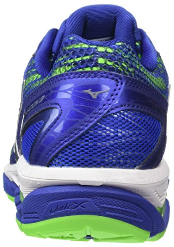 Mizuno Wave Paradox 3, Zapatillas de Running para Hombre, Azul (Surf The Web/Silver/Green Gecko), 7.5 UK 41 EU