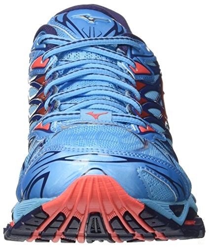 Mizuno Wave Prophecy 7 Wos, Zapatillas de Running Mujer, Multicolor (Aquarius/hotcoral/patriotblue 65), 37 EU