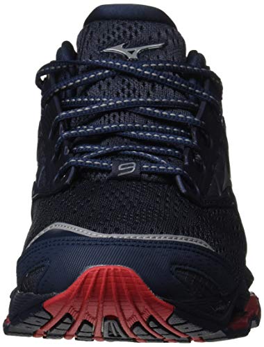 Mizuno Wave Prophecy 9, Zapatillas Hombre, Moodindigo/Gray/Red Lollipop, 46 EU