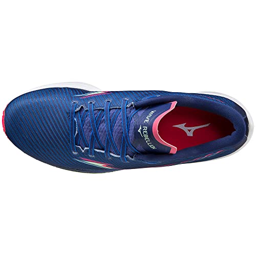 Mizuno Wave Rebellion, Zapatillas Hombre, Princess Blue Paradise Green Diva Pink, 42.5 EU