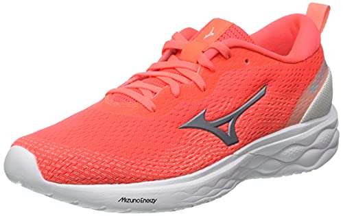 Mizuno Wave Revolt, Zapatillas Mujer, Fieryc/Csilver/Bitoblue, 42.5 EU