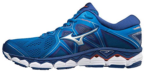 Mizuno Wave Sky 2, Zapatillas Hombre, Multicolor (Blue/Silver/Ctomato 001), 40.5 EU