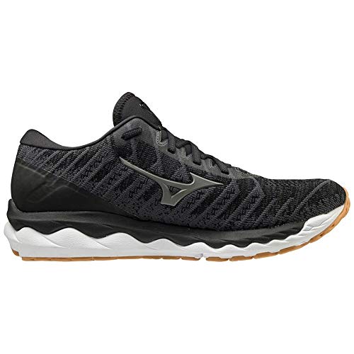 Mizuno Wave Sky 4 WAVEKNIT, Zapatillas para Correr de Carretera Hombre, Black Darkshadow Biscuit, 44 EU