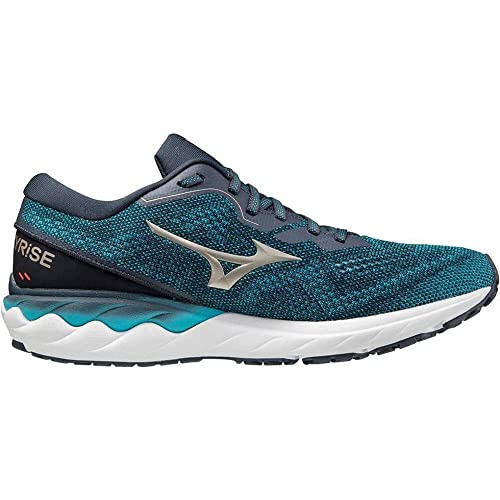 Mizuno Wave SKYRISE 2, Zapatillas de Running Hombre, Scuba Blue/Platinum Gold/India Ink, 45 EU