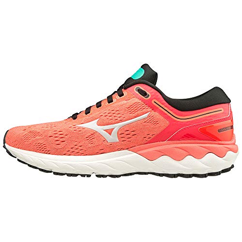 Mizuno Wave SKYRISE (W), Zapatillas de Running Mujer, Fiery Coral 2/Nimbus Cloud/Atlan, 40 EU