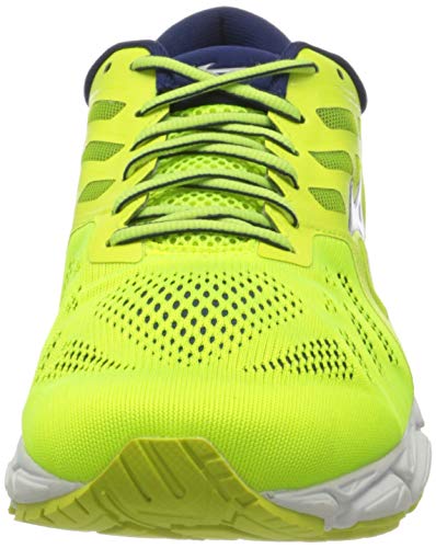 Mizuno Wave Ultima 11, Road Running Shoe Hombre, Yellow/Wht/Blue Depths, 45 EU