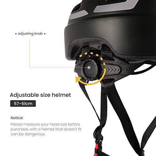 MOKFIRE Casco de Bicicleta para Adultos para Hombres y Mujeres, Casco de Ciclismo de Ciudad Ajustable Certificado por la CPSC, Casco de Bicicleta Ligero y Fresco