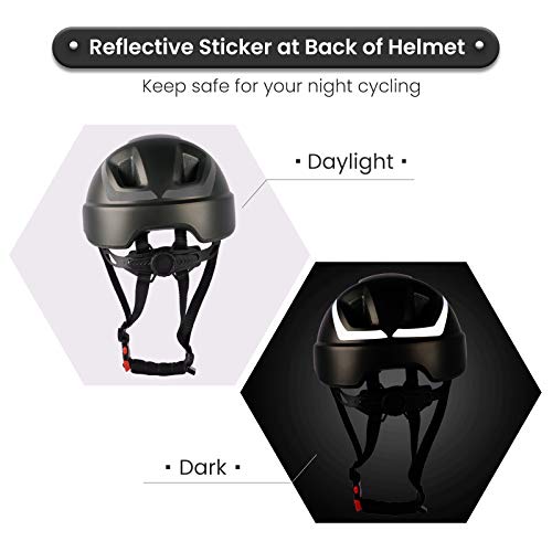 MOKFIRE Casco de Bicicleta para Adultos para Hombres y Mujeres, Casco de Ciclismo de Ciudad Ajustable Certificado por la CPSC, Casco de Bicicleta Ligero y Fresco