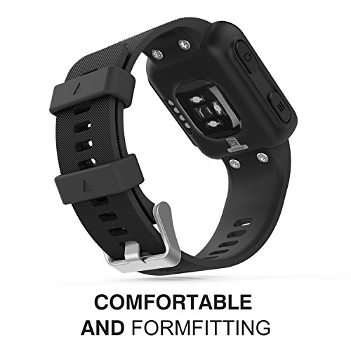 MoKo Correa para Forerunner 35, Suave Silicona de Reloj Correa, Negro