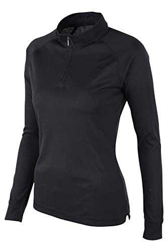 Mountain Warehouse Top térmico Interior de Manga Larga Talus para Mujer - Camiseta térmica cálida, Camiseta Ligera, Transpirable, Cuidado fácil, Invierno Negro 42