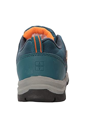 Mountain Warehouse Zapatillas Stampede para niños - Zapatillas de Correr con Suela de Gran Agarre, Zapatillas Impermeables, Zapatillas de Verano con Empeine Azul petróleo 30.5