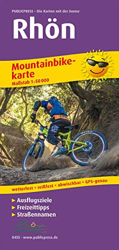 Mountainbikekarte Rhön 1 : 50 000: Mt Ausflugszielen, Einkehr- & Freizeittipps, wetterfest, reissfest, abwischbar, GPS-genau